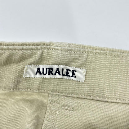 AURALEE オーラリー A25AP01BP 25AW DUSTY IVORY/ダスティーアイボリー WASHED BAGGY SATIN BLEACHED BAKER PANTS ペイカーパンツ ボトムス