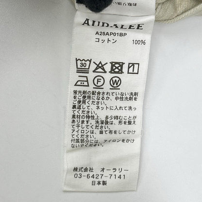 AURALEE オーラリー A25AP01BP 25AW DUSTY IVORY/ダスティーアイボリー WASHED BAGGY SATIN BLEACHED BAKER PANTS ペイカーパンツ ボトムス