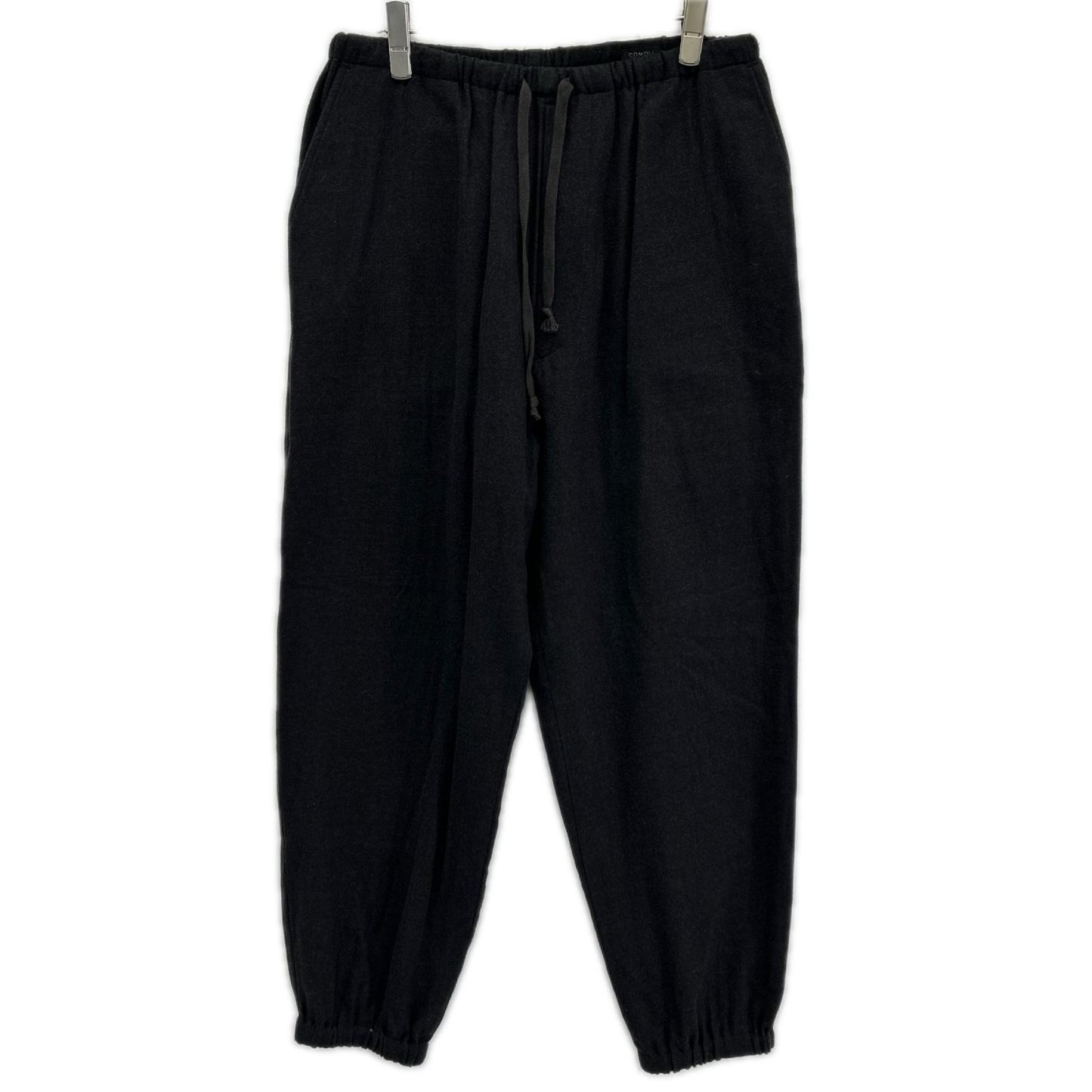 COMOLI コモリ W03-03007 22AW ブラック ウールピエラ ドローストリングパンツ ボトムス