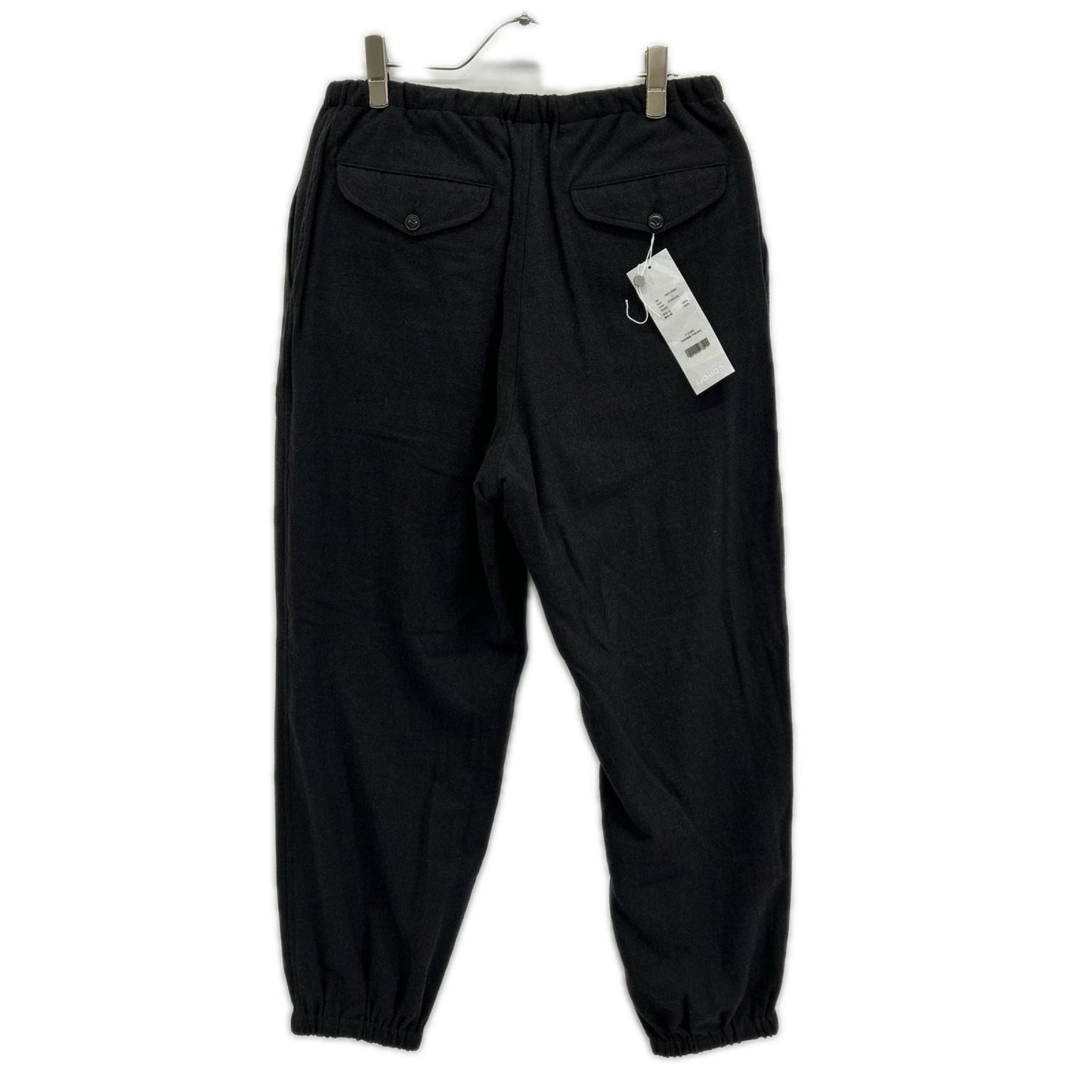 COMOLI コモリ W03-03007 22AW ブラック ウールピエラ ドローストリングパンツ ボトムス