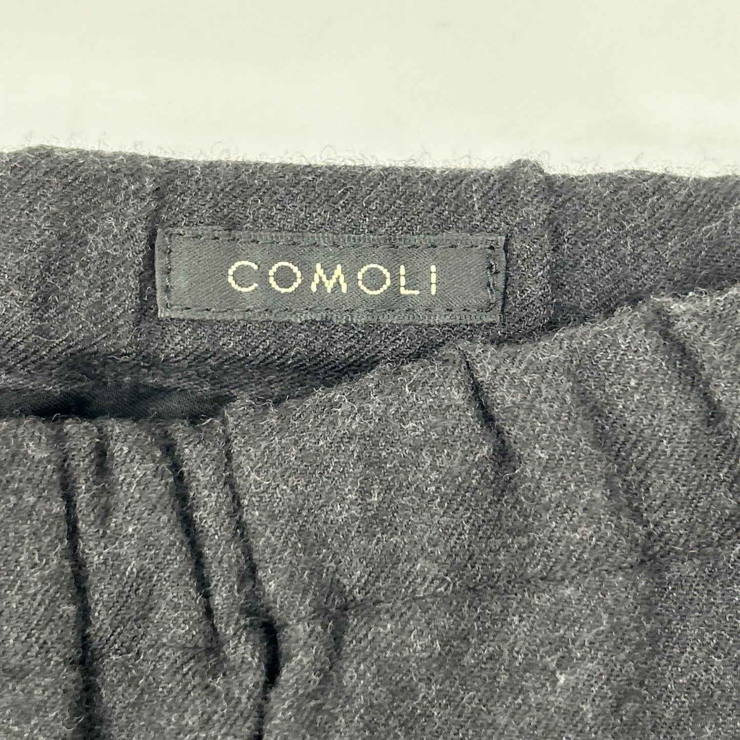 COMOLI コモリ W03-03007 22AW ブラック ウールピエラ ドローストリングパンツ ボトムス
