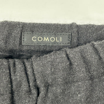 COMOLI コモリ W03-03007 22AW ブラック ウールピエラ ドローストリングパンツ ボトムス