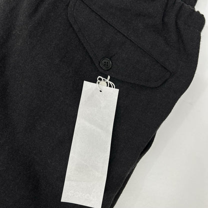 COMOLI コモリ W03-03007 22AW ブラック ウールピエラ ドローストリングパンツ ボトムス