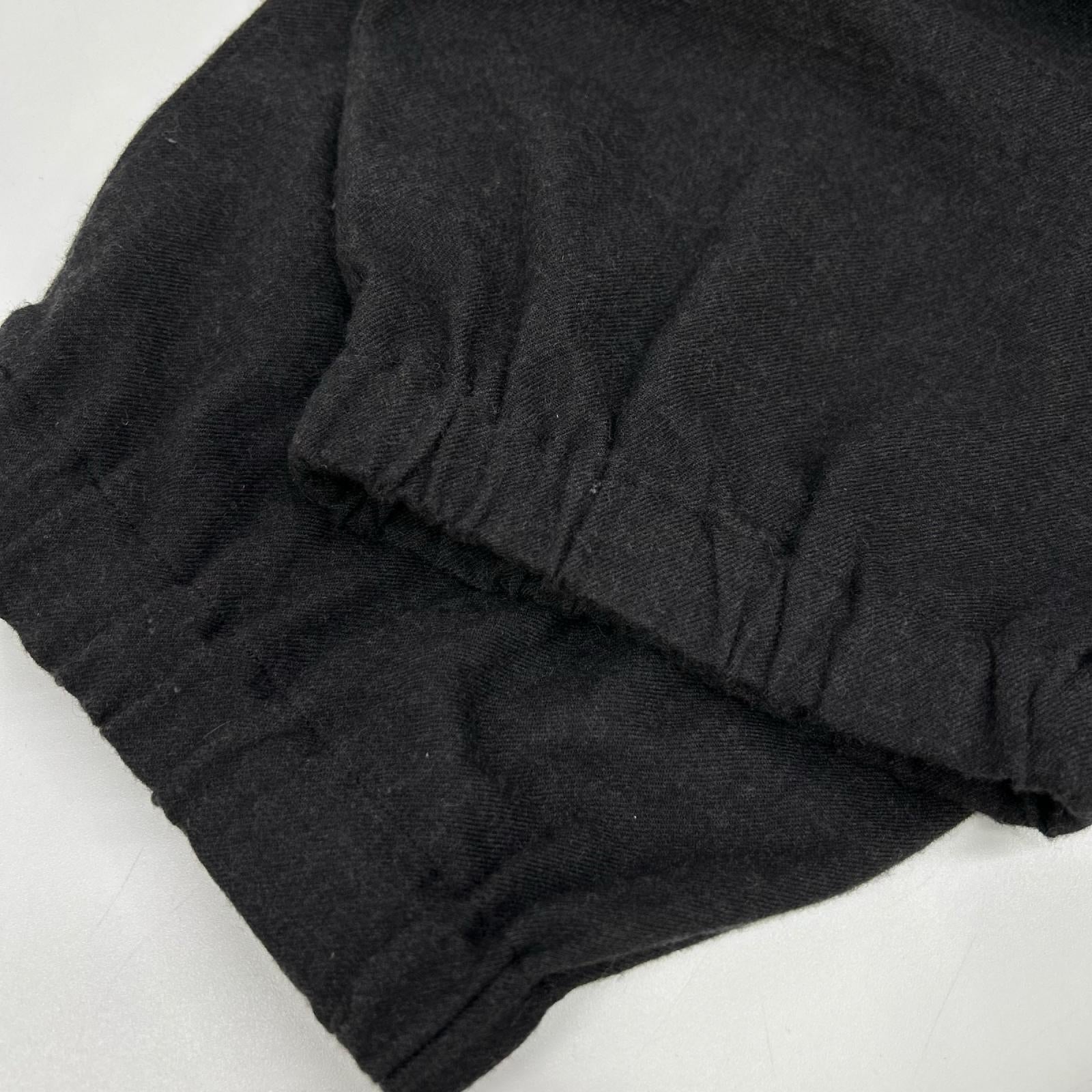 COMOLI コモリ W03-03007 22AW ブラック ウールピエラ ドローストリングパンツ ボトムス