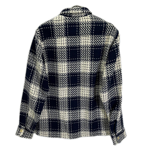 WAX ワックス ネイビー WHITING OVERSHIRT ホワイティングオーバーシャツ スペアチェック ジャケット