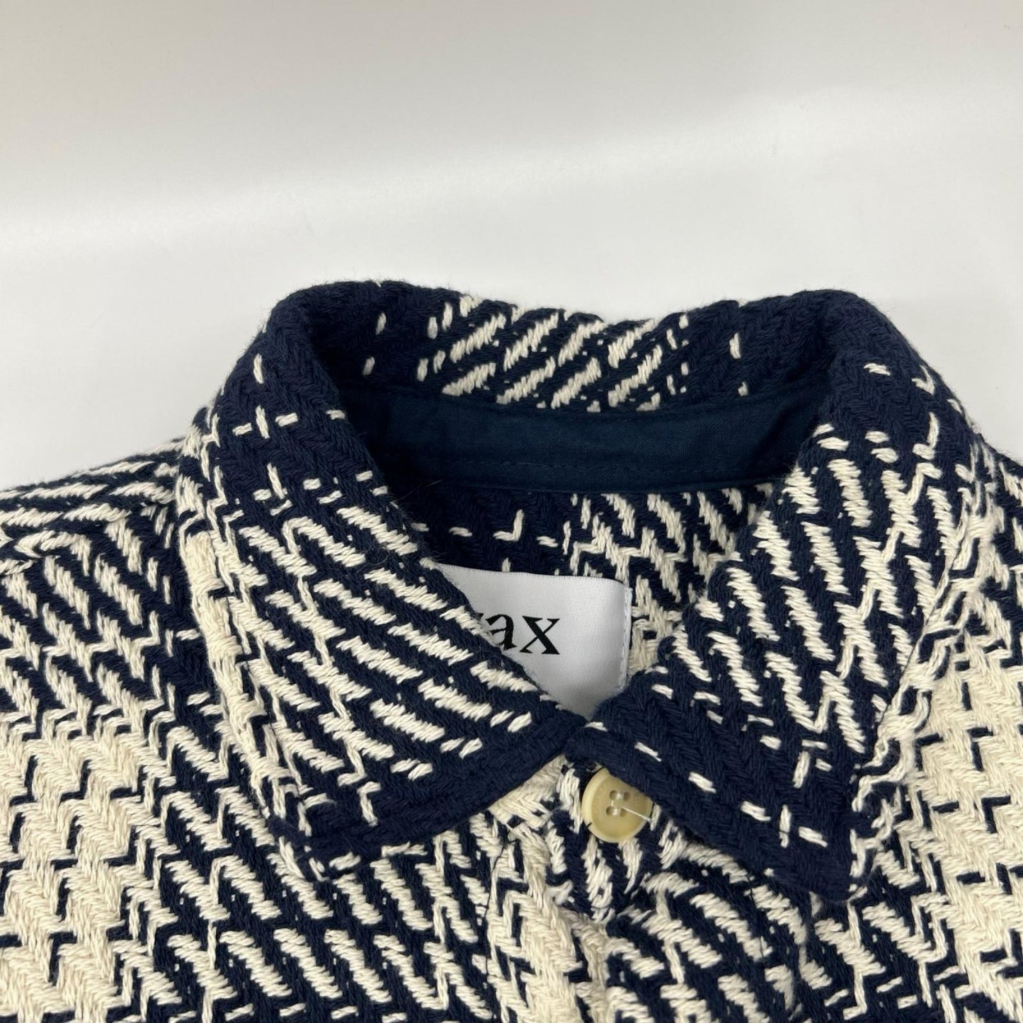 WAX ワックス ネイビー WHITING OVERSHIRT ホワイティングオーバーシャツ スペアチェック ジャケット