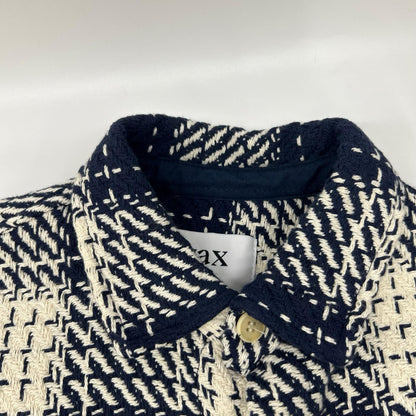 WAX ワックス ネイビー WHITING OVERSHIRT ホワイティングオーバーシャツ スペアチェック ジャケット