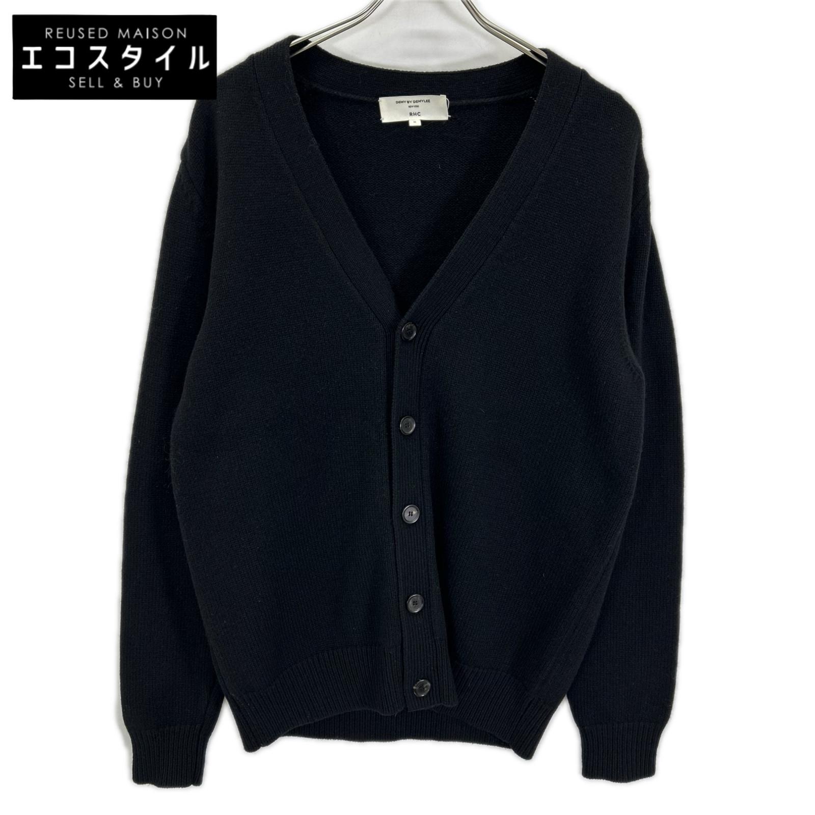 RHC アールエイチシー 【×DEMY BY DEMYLEE】ブラック ウール100 ニットカーディガン トップス