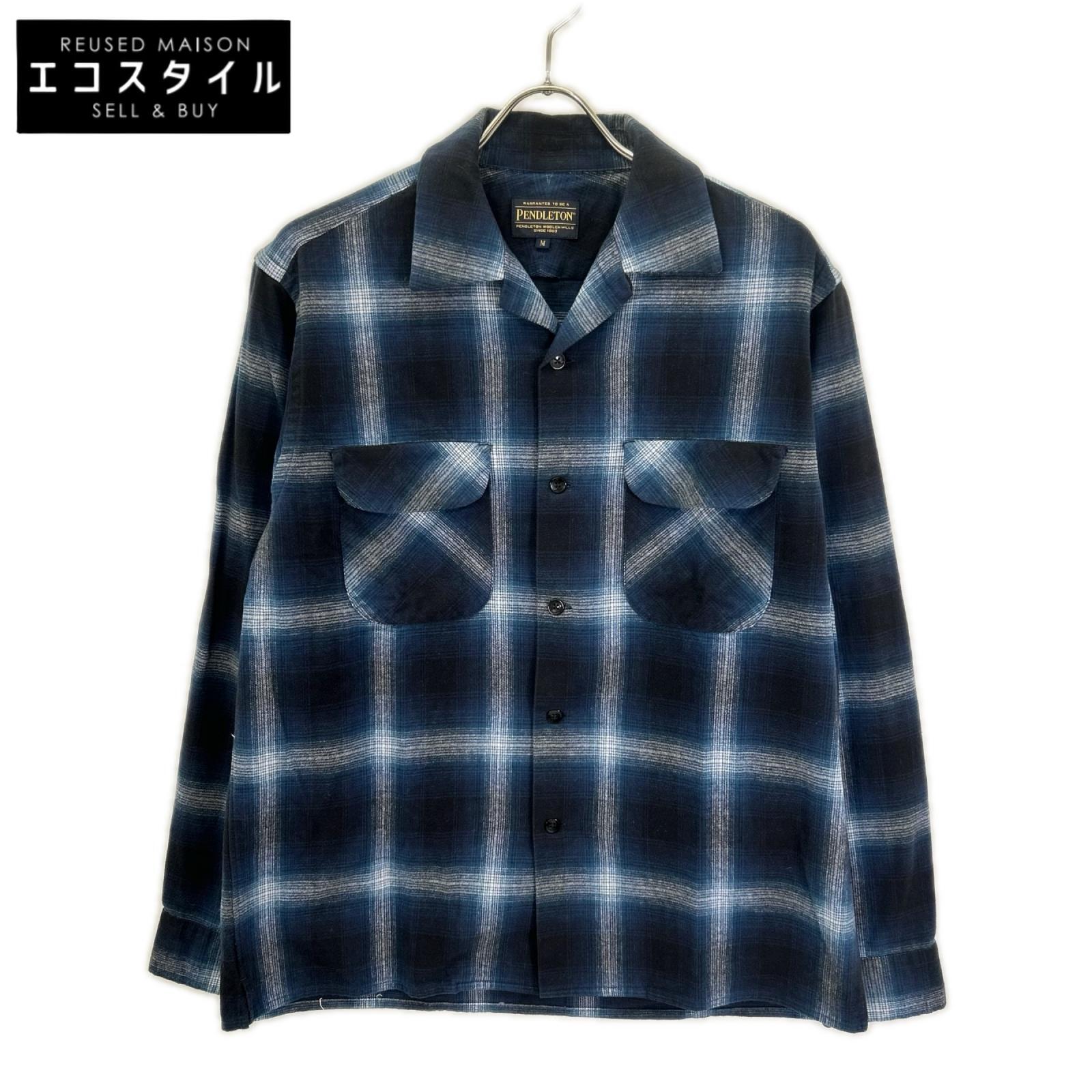 PENDLETON ペンドルトン 3475-3017 ブルー オープンカラー チェックシャツ トップス