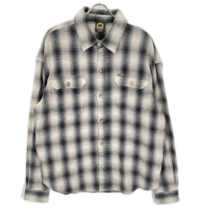 DEUS EX MACHINA デウスエクスマキナ ホワイト コットン100 Too Busy To Work Check Shirt チェック ネルシャツ トップス