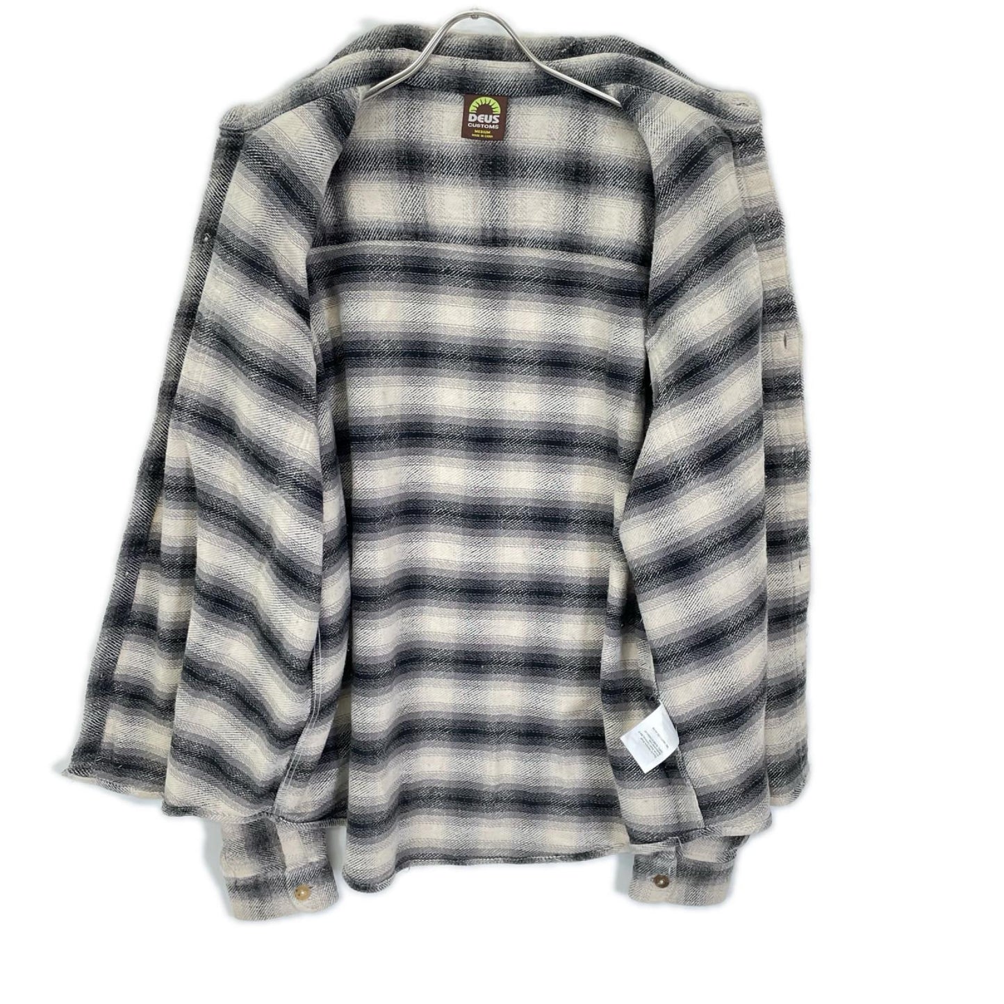 DEUS EX MACHINA デウスエクスマキナ ホワイト コットン100 Too Busy To Work Check Shirt チェック ネルシャツ トップス