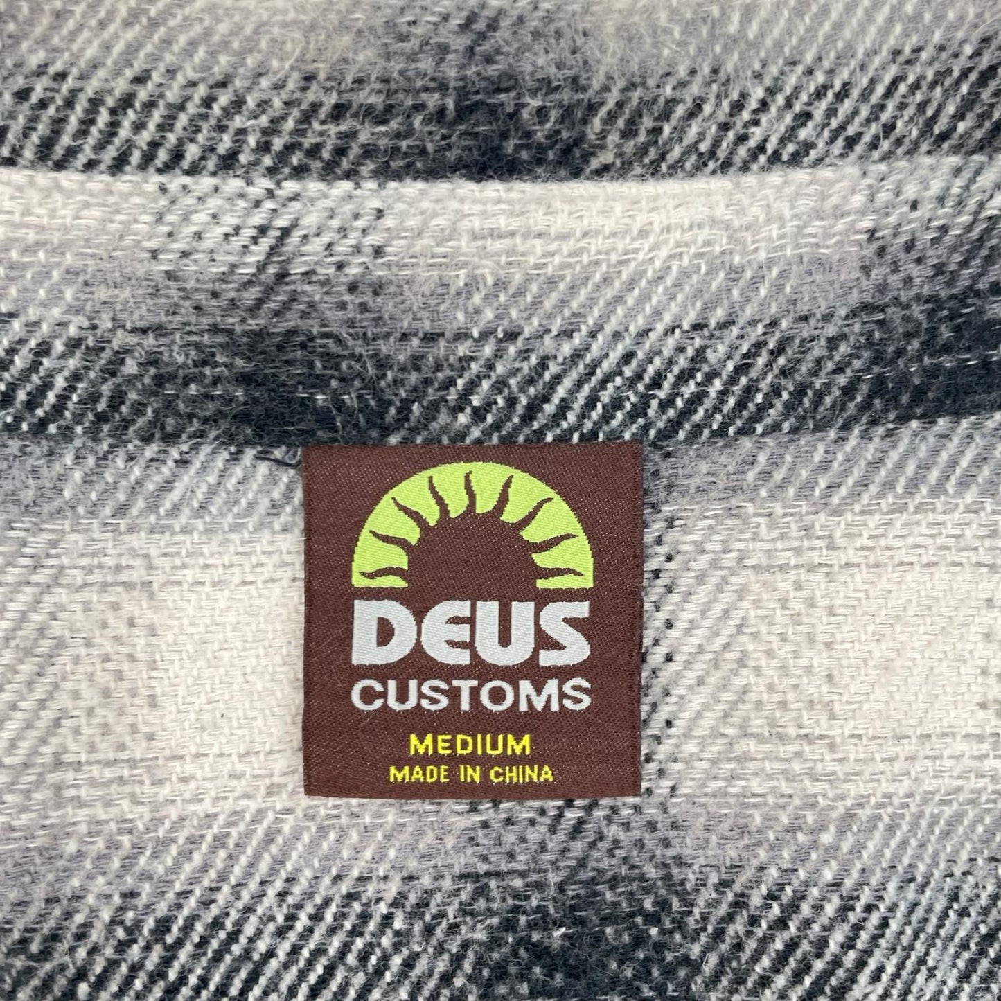 DEUS EX MACHINA デウスエクスマキナ ホワイト コットン100 Too Busy To Work Check Shirt チェック ネルシャツ トップス