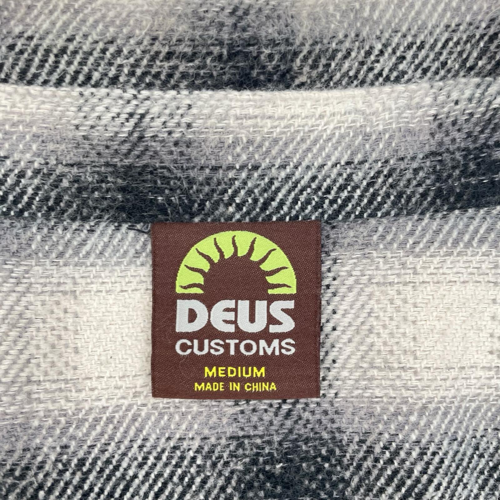 DEUS EX MACHINA デウスエクスマキナ ホワイト コットン100 Too Busy To Work Check Shirt チェック ネルシャツ トップス