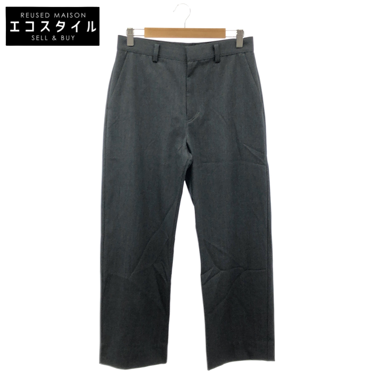 PORT BY ARK ポートバイアーク PO16-P003 チャコール Curve Trousers スラックスパンツ ボトムス