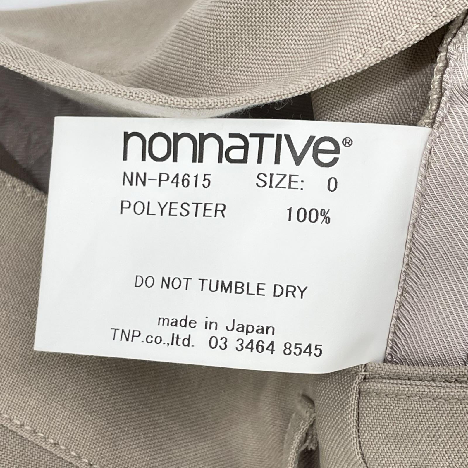 nonnative ノンネイティブ NN-P4615 25SS アイボリー OFFICER CHINO TROUSERS POLY WEATHER チノパンツ ボトムス