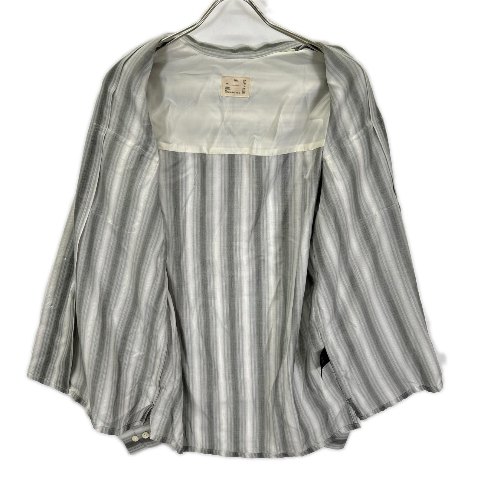 Pablo vinci パブロヴィンチ PBL-23AW-SH02 23AW グレー Ombre striped shirt オープンカラーストライプ長袖シャツ トップス