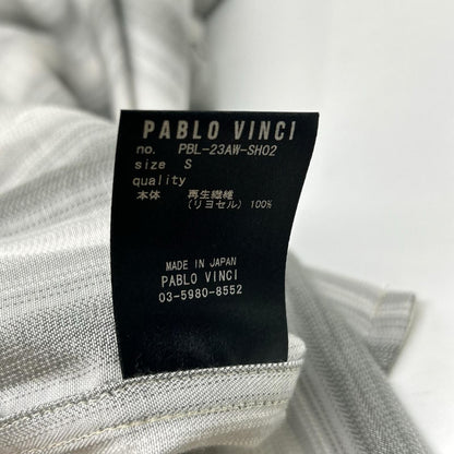Pablo vinci パブロヴィンチ PBL-23AW-SH02 23AW グレー Ombre striped shirt オープンカラーストライプ長袖シャツ トップス