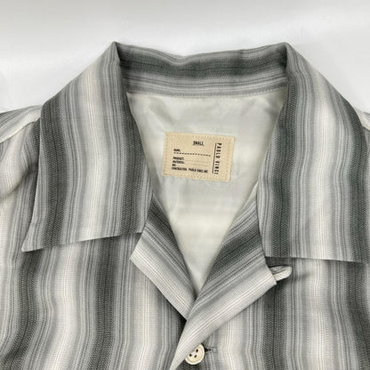 Pablo vinci パブロヴィンチ PBL-23AW-SH02 23AW グレー Ombre striped shirt オープンカラーストライプ長袖シャツ トップス