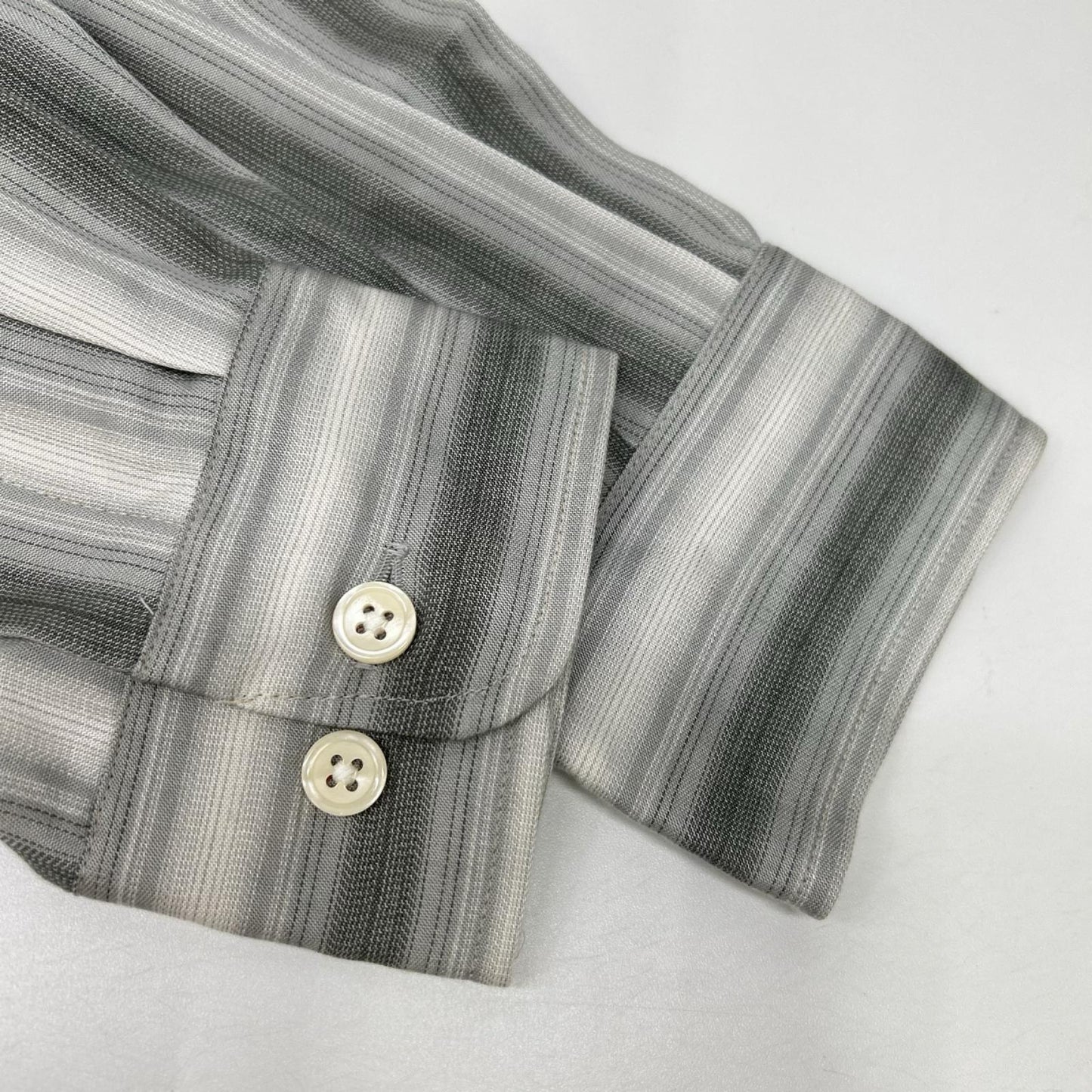 Pablo vinci パブロヴィンチ PBL-23AW-SH02 23AW グレー Ombre striped shirt オープンカラーストライプ長袖シャツ トップス