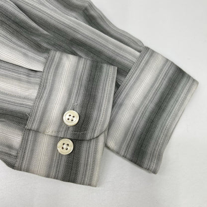 Pablo vinci パブロヴィンチ PBL-23AW-SH02 23AW グレー Ombre striped shirt オープンカラーストライプ長袖シャツ トップス