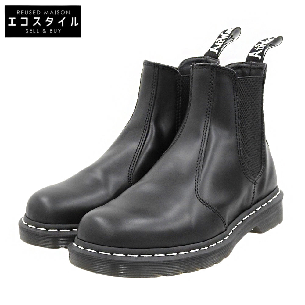 Dr.Martens ドクターマーチン 美品 ホワイトステッチ サイドゴア チェルシーブーツ シューズ メンズ ブラック 41 2976WS シューズ