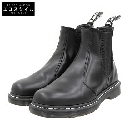 Dr.Martens ドクターマーチン 美品 ホワイトステッチ サイドゴア チェルシーブーツ シューズ メンズ ブラック 41 2976WS シューズ