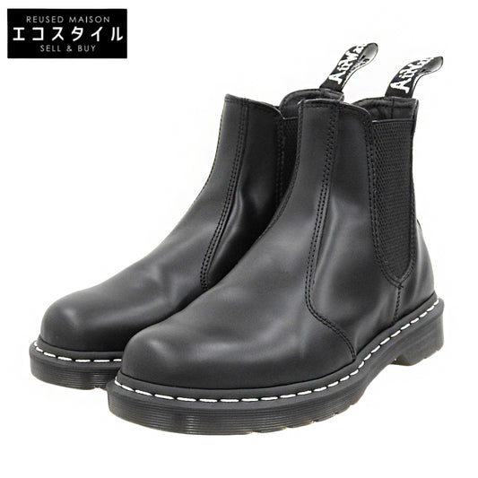 Dr.Martens ドクターマーチン 美品 ホワイトステッチ サイドゴア チェルシーブーツ シューズ メンズ ブラック 41 2976WS シューズ