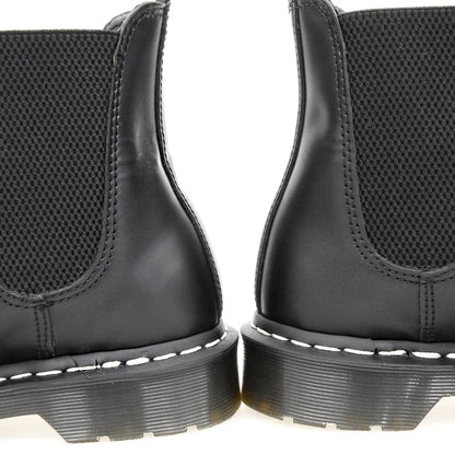 Dr.Martens ドクターマーチン 美品 ホワイトステッチ サイドゴア チェルシーブーツ シューズ メンズ ブラック 41 2976WS シューズ