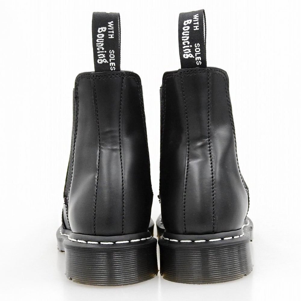 Dr.Martens ドクターマーチン 美品 ホワイトステッチ サイドゴア チェルシーブーツ シューズ メンズ ブラック 41 2976WS シューズ