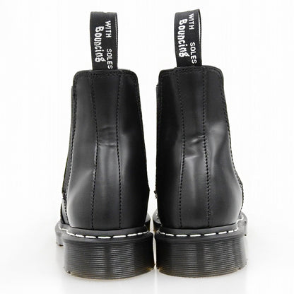 Dr.Martens ドクターマーチン 美品 ホワイトステッチ サイドゴア チェルシーブーツ シューズ メンズ ブラック 41 2976WS シューズ