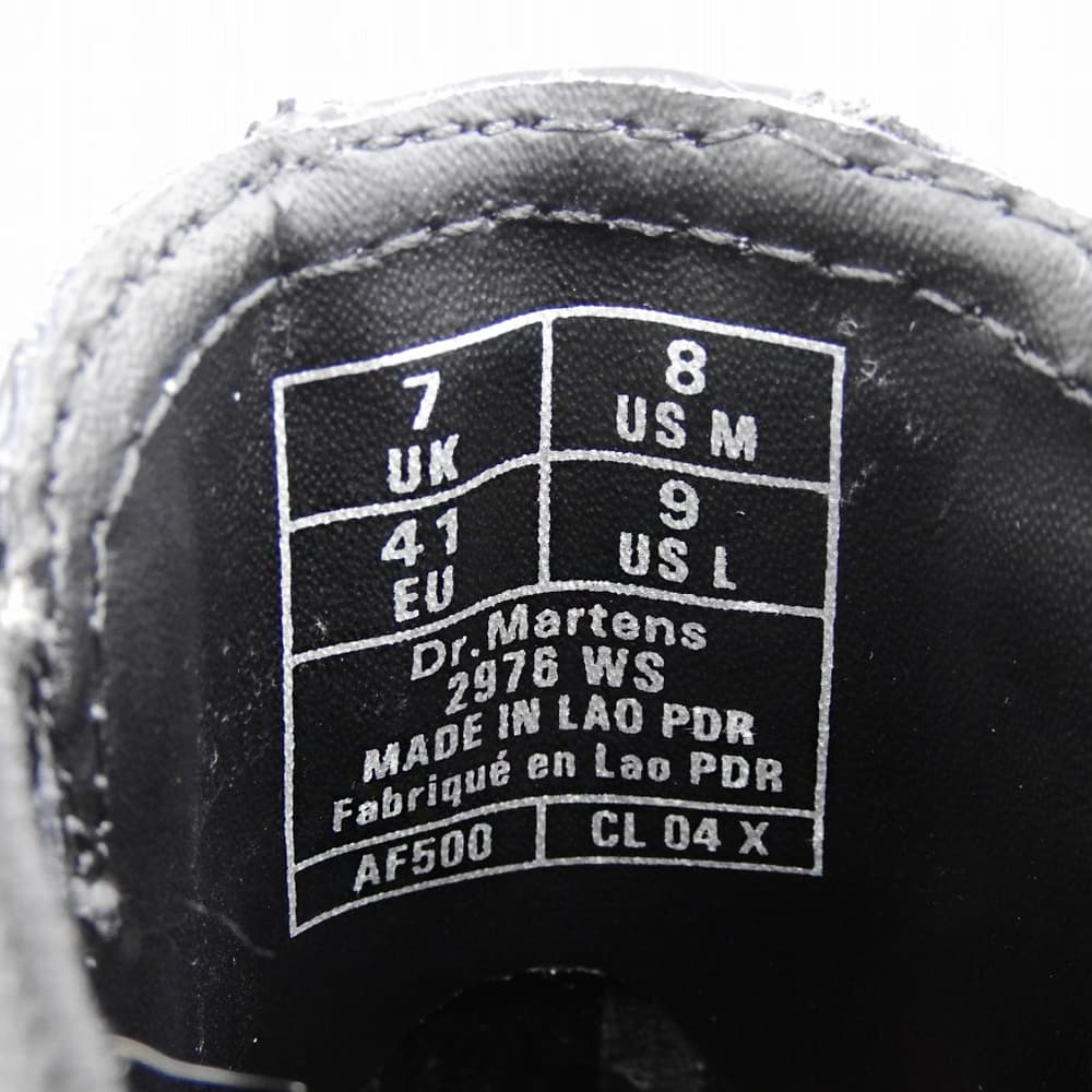 Dr.Martens ドクターマーチン 美品 ホワイトステッチ サイドゴア チェルシーブーツ シューズ メンズ ブラック 41 2976WS シューズ