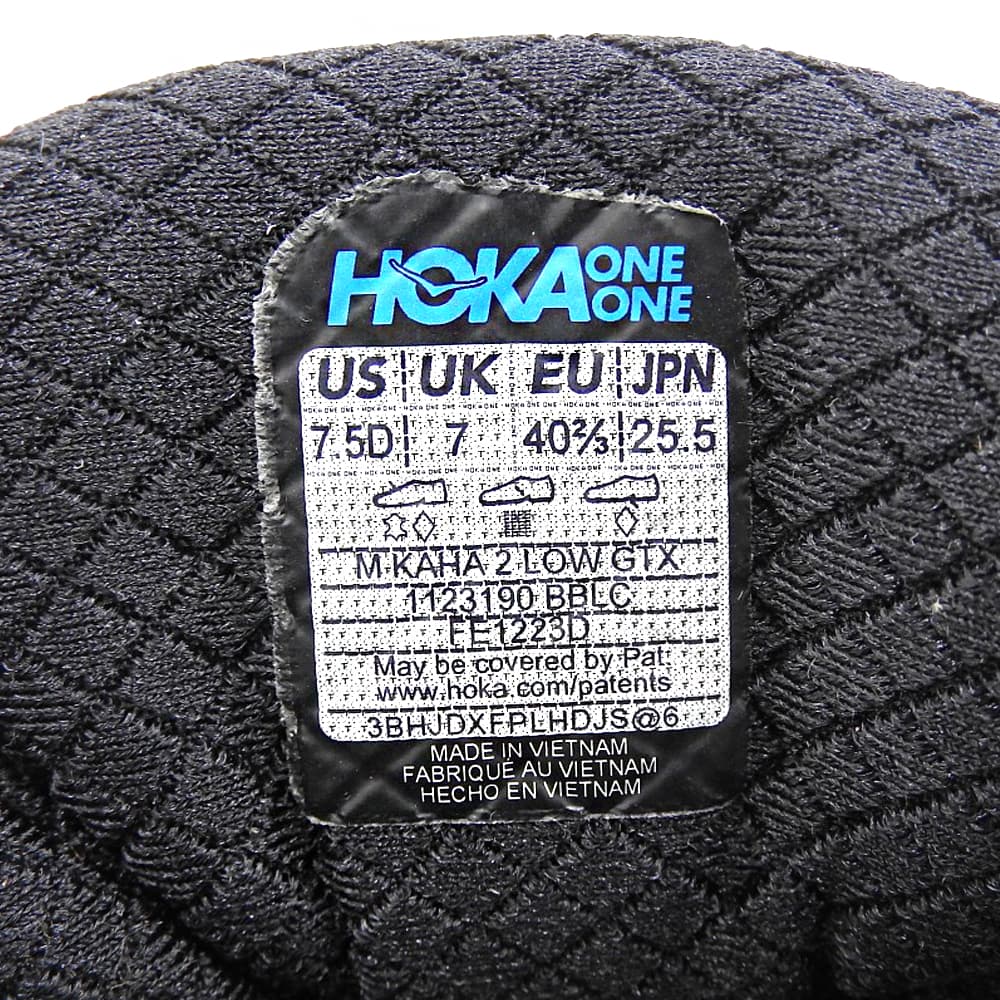 HOKAONEONE ホカオネオネ KAHA 2 LOW GTX カハ ゴアテックス ローカットスニーカー シューズ メンズ ブラック 25.5cm 1123190-BBLC シューズ