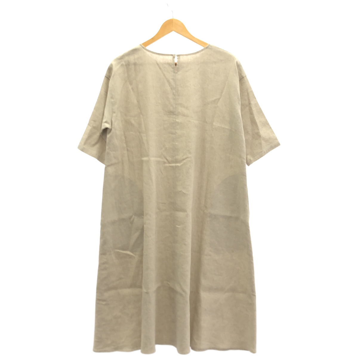 BEARDSLEY ビアズリー 24SS ベージュ ハーフスリーブ リネンワンピース トップス