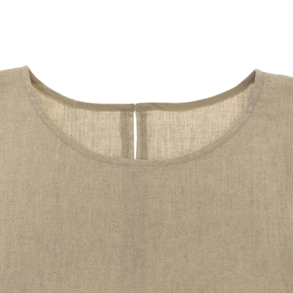 BEARDSLEY ビアズリー 24SS ベージュ ハーフスリーブ リネンワンピース トップス