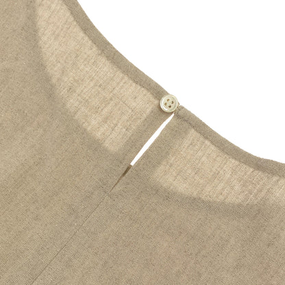 BEARDSLEY ビアズリー 24SS ベージュ ハーフスリーブ リネンワンピース トップス
