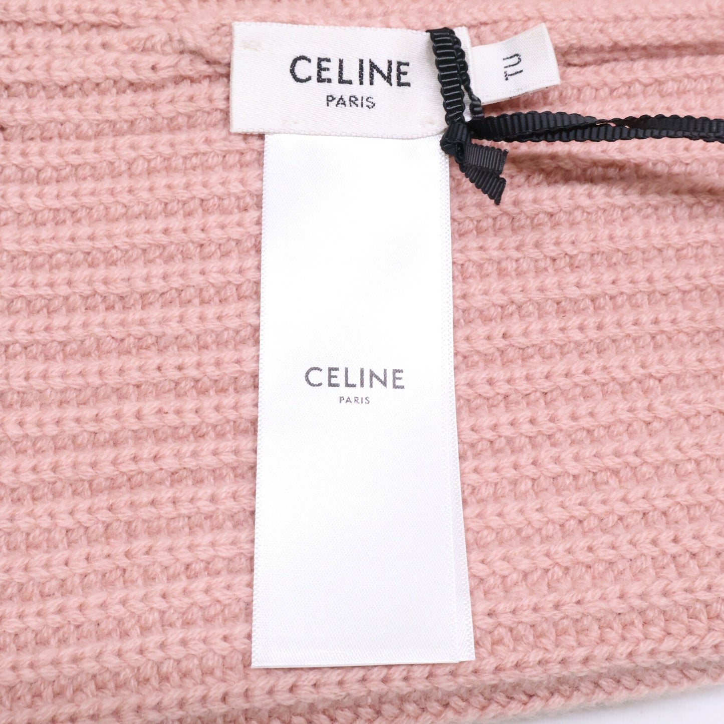 CELINE セリーヌ 【新品同様/国内正規】2AD90317V.24ZZ トリオンフ パッチ付 カシミヤ ニット帽 帽子