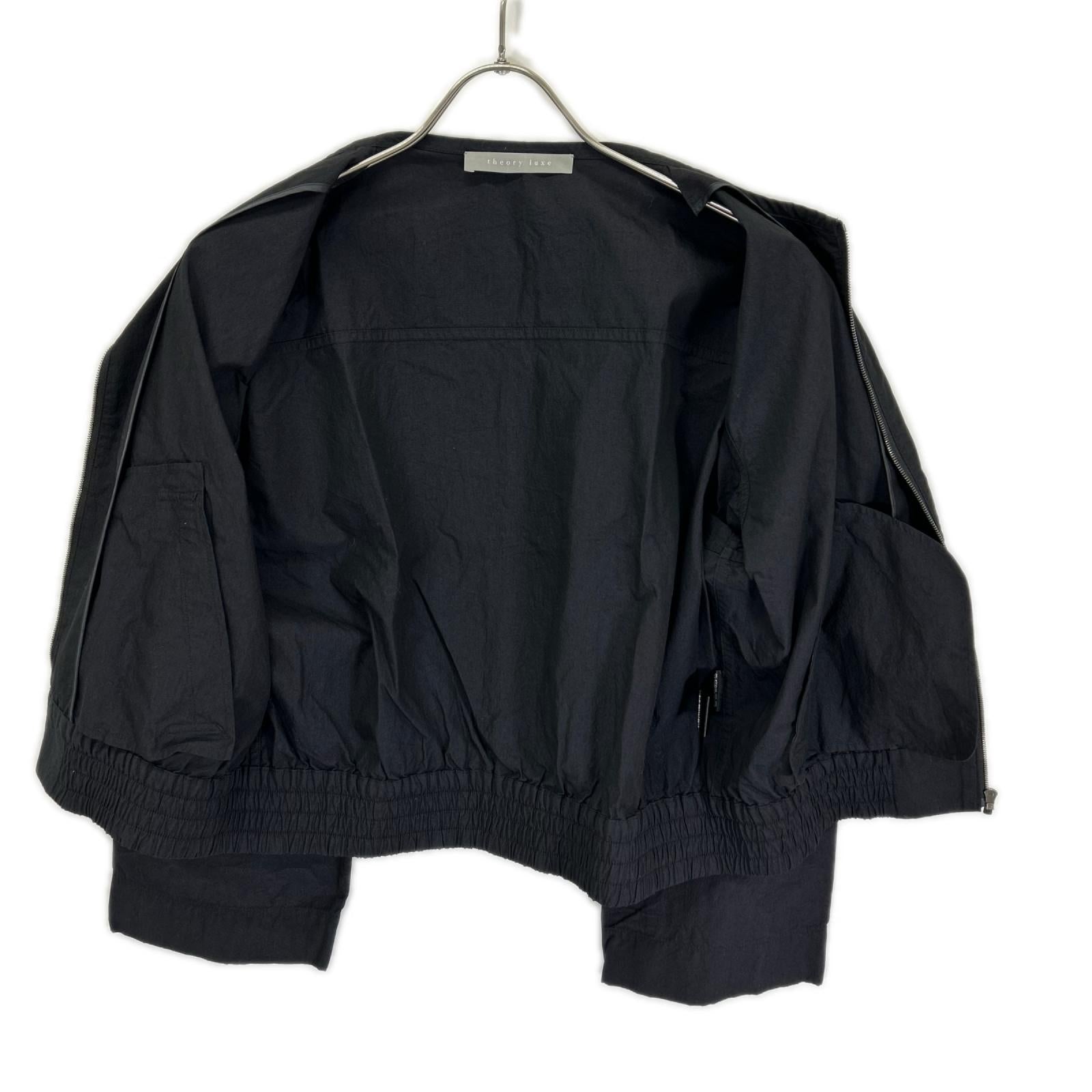 theory luxe セオリーリュクス 24SS ブラック ロングスリーブ ショート ブルゾン ジャケット