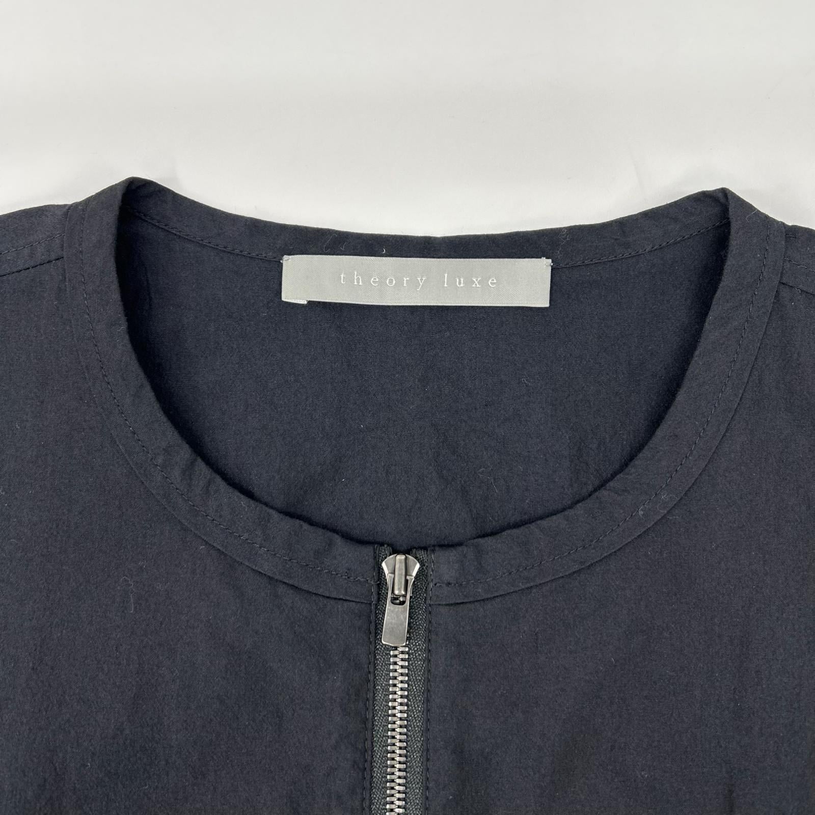 theory luxe セオリーリュクス 24SS ブラック ロングスリーブ ショート ブルゾン ジャケット