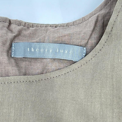 theory luxe セオリーリュクス 24SS ベージュ クリスプリネン 半袖ワンピース ワンピース