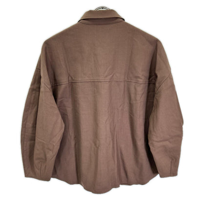 theory luxe セオリーリュクス 25AW ブラウン Suave Saxony Kallen Shirt スリーブシャツ トップス