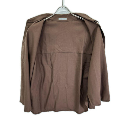 theory luxe セオリーリュクス 25AW ブラウン Suave Saxony Kallen Shirt スリーブシャツ トップス