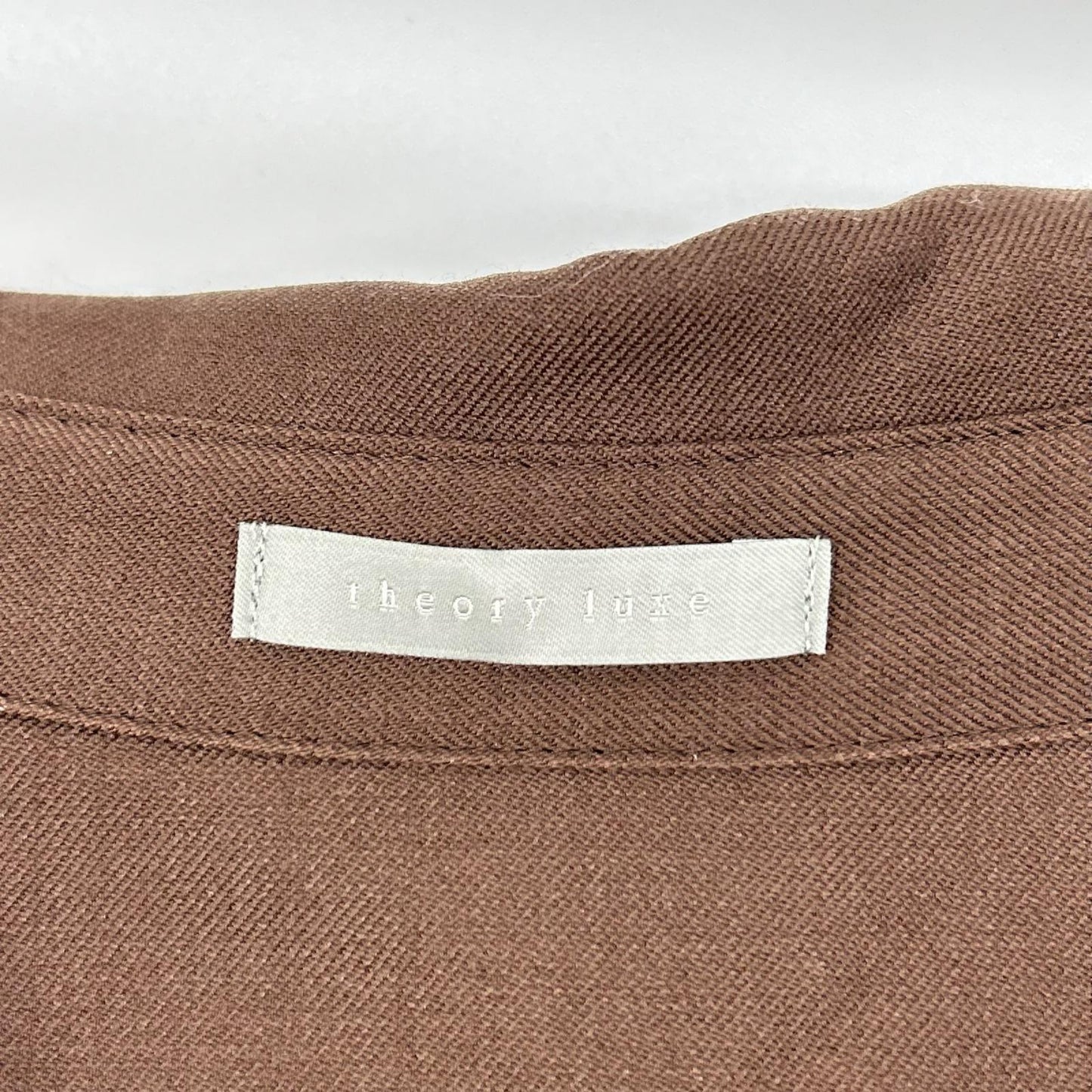 theory luxe セオリーリュクス 25AW ブラウン Suave Saxony Kallen Shirt スリーブシャツ トップス