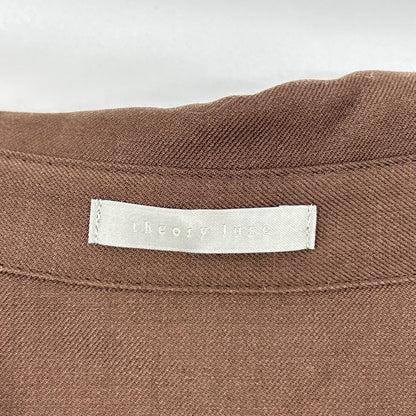 theory luxe セオリーリュクス 25AW ブラウン Suave Saxony Kallen Shirt スリーブシャツ トップス
