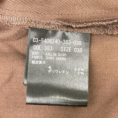theory luxe セオリーリュクス 25AW ブラウン Suave Saxony Kallen Shirt スリーブシャツ トップス