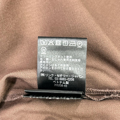 theory luxe セオリーリュクス 25AW ブラウン Suave Saxony Kallen Shirt スリーブシャツ トップス