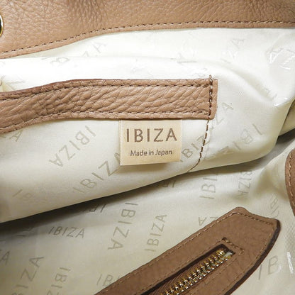 IBIZA イビザ 美品 ブランドゥーラ シュリンクカーフ ギャザーデザイン 2WAY ハンドバッグ レディース ダークオーク×ゴールド ハンドバッグ