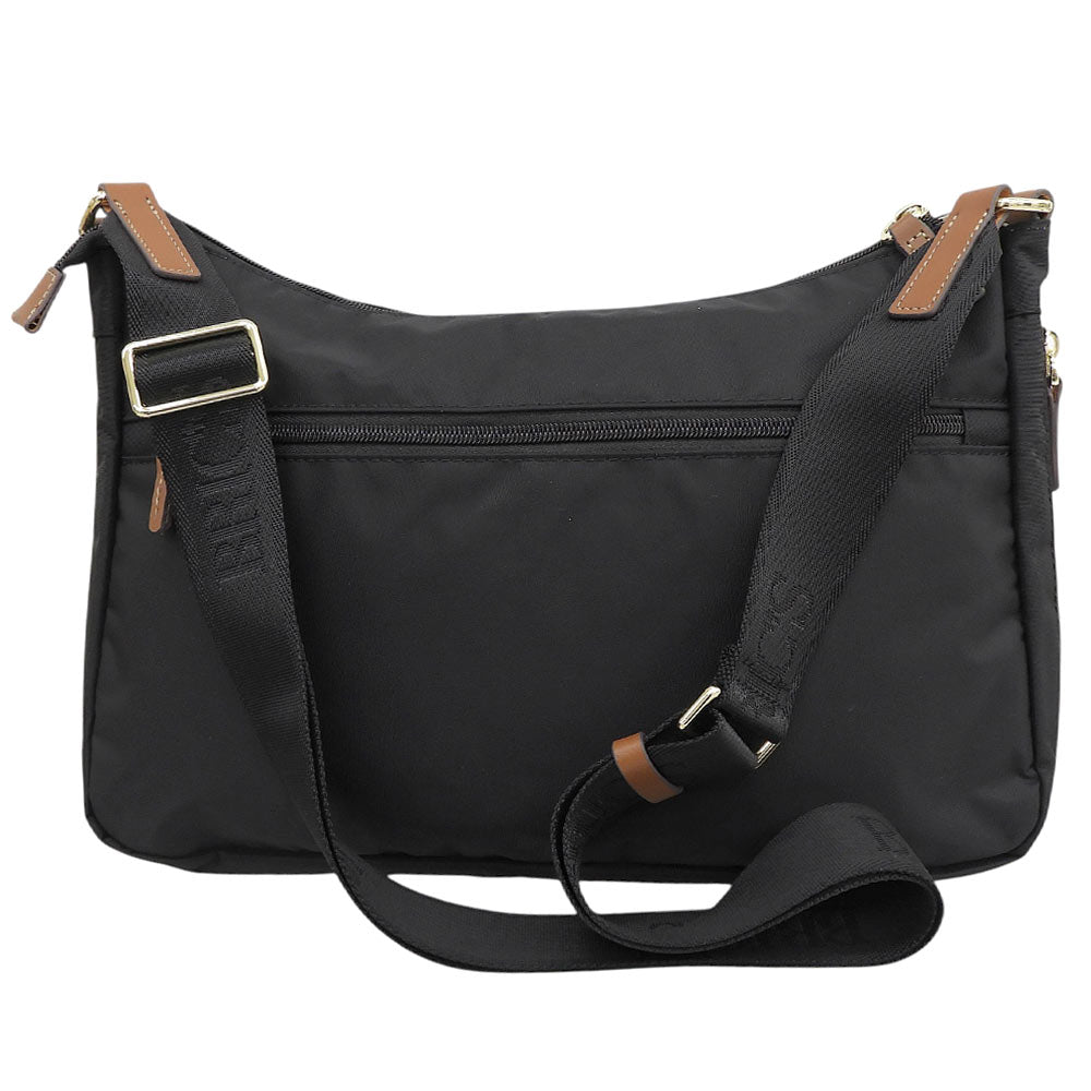 BRIC'S ブリックス 美品 X-BAG エンボスレザーロゴ ショルダーバッグ レディース ナイロン ブラック 89152 ショルダーバッグ