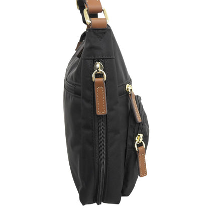 BRIC'S ブリックス 美品 X-BAG エンボスレザーロゴ ショルダーバッグ レディース ナイロン ブラック 89152 ショルダーバッグ