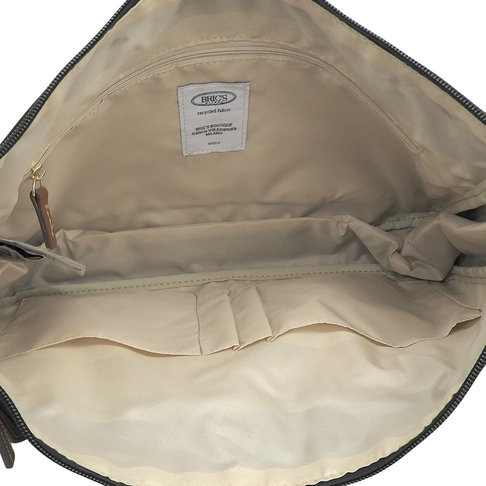 BRIC'S ブリックス 美品 X-BAG エンボスレザーロゴ ショルダーバッグ レディース ナイロン ブラック 89152 ショルダーバッグ