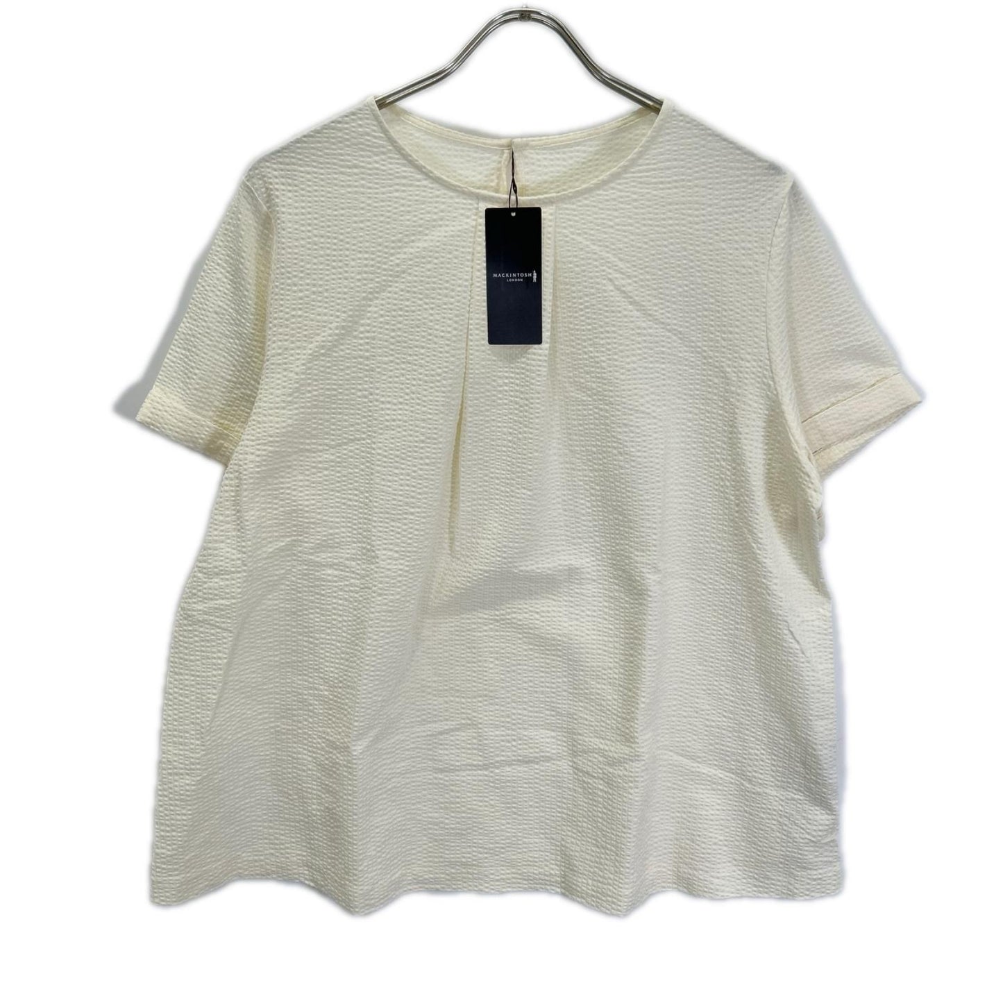 MACKINTOSH LONDON マッキントッシュロンドン G7P79-789-02 ホワイト ウォッシャブル サッカーストレッチプルオーバー トップス